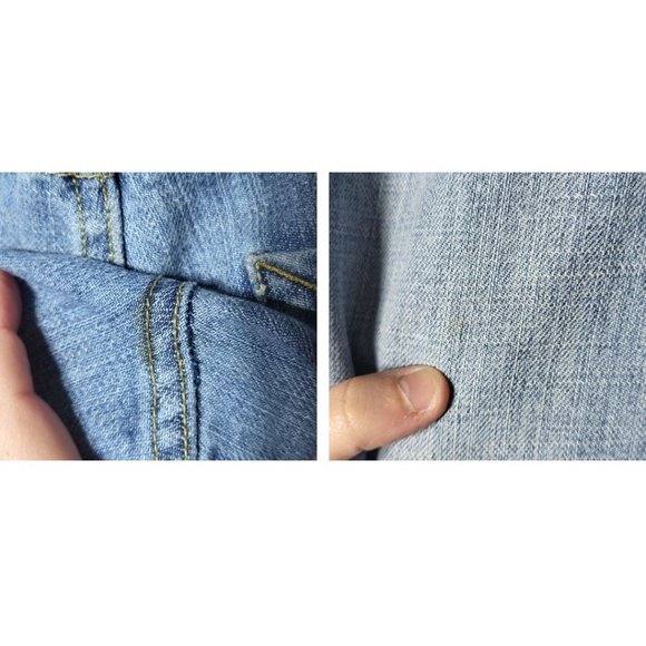 U.S. Polo Assn. Womens Butterfly Flower Embroidered Denim Blue Jean Capris 5/6 - Picture 3 of 14